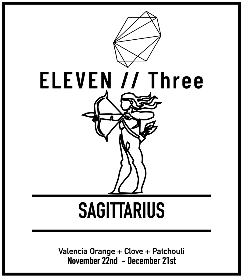 SAGITTARIUS soy candle by ELEVEN//Three — valencia orange, clove, patchouli